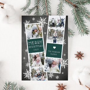 Carte de collage photo de Noël