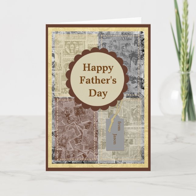 Carte de collage postal vintage (Devant)