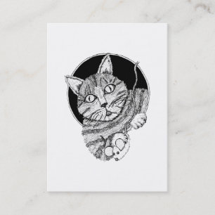 Carte de collection d'art d'ACEO "du chat de