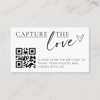 Carte de collection photo minimaliste de code QR M