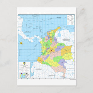 Carte de Colombie Map of Colombia