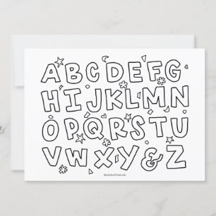 Carte de coloriage alphabétique