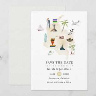 Carte de Columbia Destination de mariage à Cali