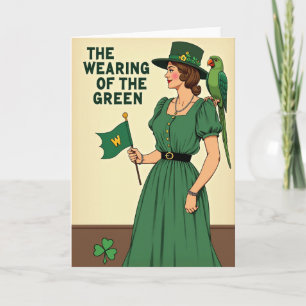 Carte de Comic Vintage Verte