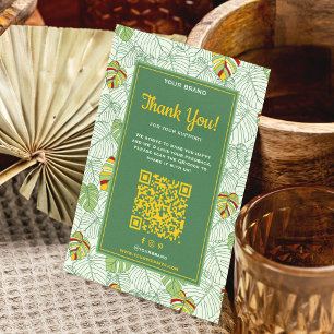 Carte de commande Tropical Business Merci avec cod