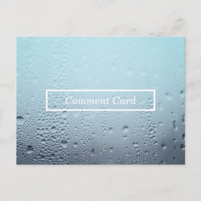 carte de commentaire en verre dépoli (Devant)