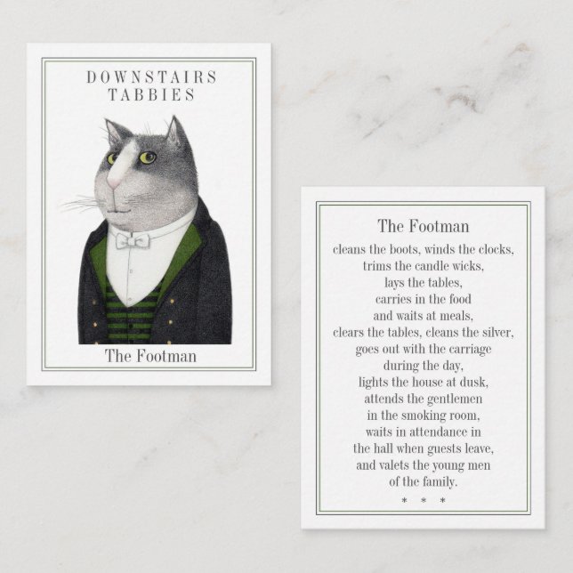 Carte de commerce CAT FOOTMAN (Devant / Derrière)