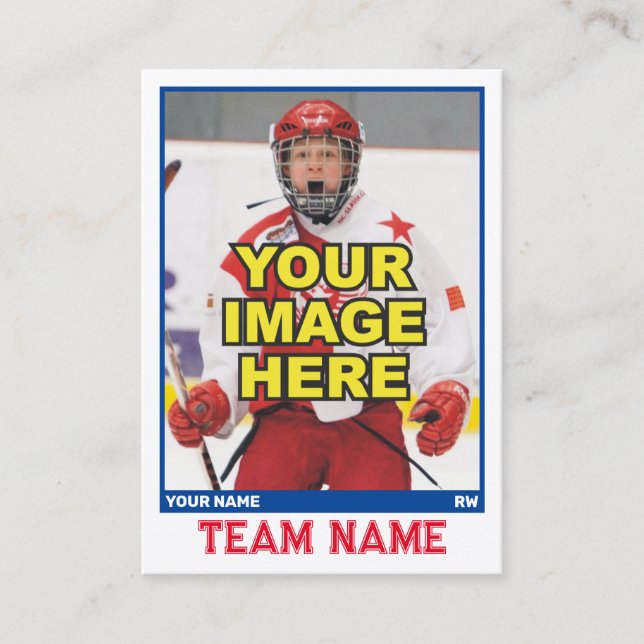 Carte de commerce collectif de hockey | Bleu (Devant)