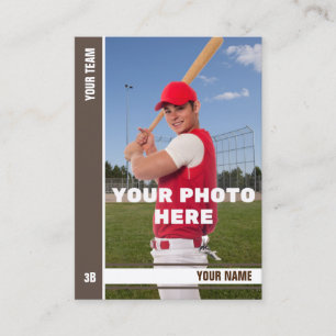 Carte de commerce de baseball Brown bande - Statis