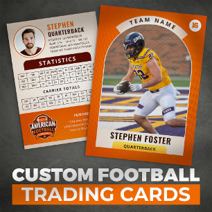 Carte de commerce de football orange, carte de spo