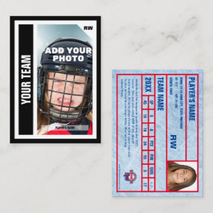 Carte de commerce de hockey sur mesure (noir) Ajou