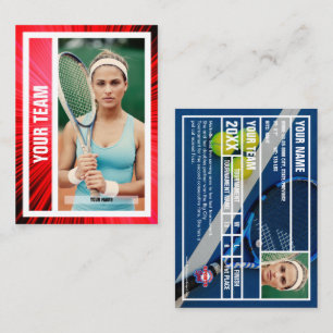 Carte de commerce de l'équipe de tennis - Red Rays