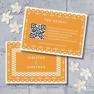 CARTE DE COMPOSANTE ORANGE PAPEL MEXICAIN PICADO