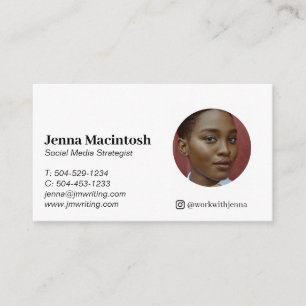 Carte de compte Instagram Portrait minimal
