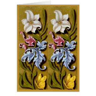 Carte de conception de bordure de la nature Fleurs
