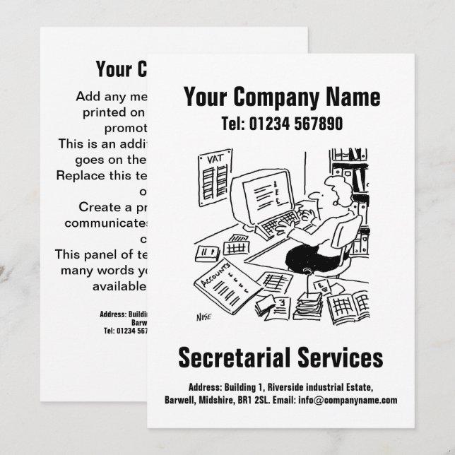 Carte de conception de dessin de services de secré (Devant / Derrière)