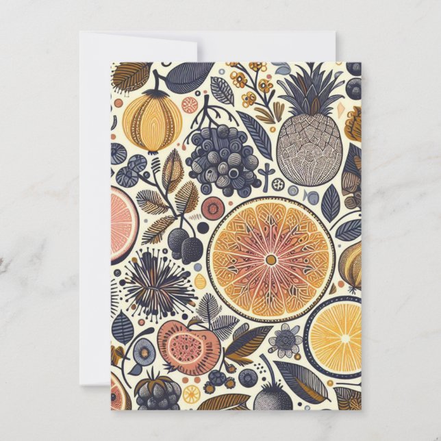 Carte de conception de fruits (Devant)