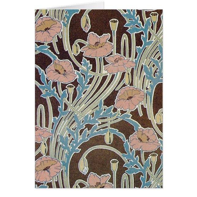 Carte de conception de textile de fleurs de rose (Devant)