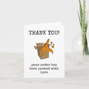 Carte de conditionnement de commande, Merci client