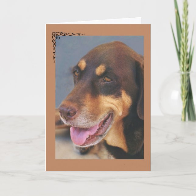 Carte de condoléance de chien (Devant)
