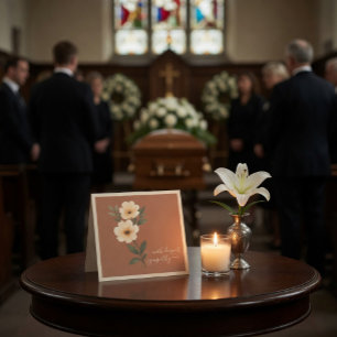 Carte de condoléances à l'aquarelle vintage