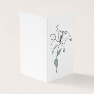 Carte de condoléances au lis blanc