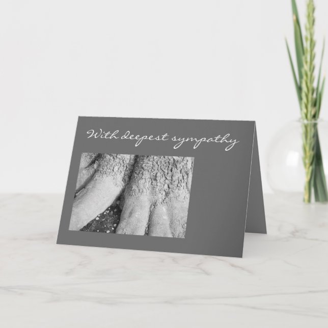 Carte de condoléances aux photos en noir et blanc (Devant)