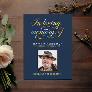 Carte de condoléances avec photo élégante pour pri