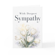Carte de condoléances avec profonde sympathie