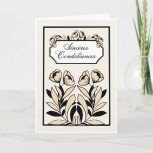 Carte de Condoléances Élégante – Sympathie la plus