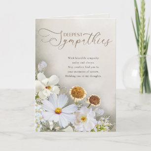 Carte de condoléances Floral Comfort