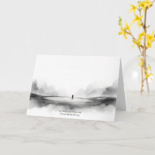 Carte de condoléances Golf Noir et Blanc Golf Déso