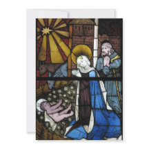 Carte de condoléances Panneau de verre Nativité