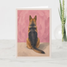 Carte de condoléances pour chien berger allemand