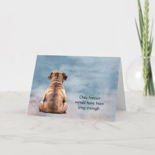 Carte de condoléances pour chien Carlin