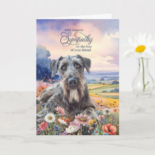 Carte de condoléances pour chien Irish Wolfhound a