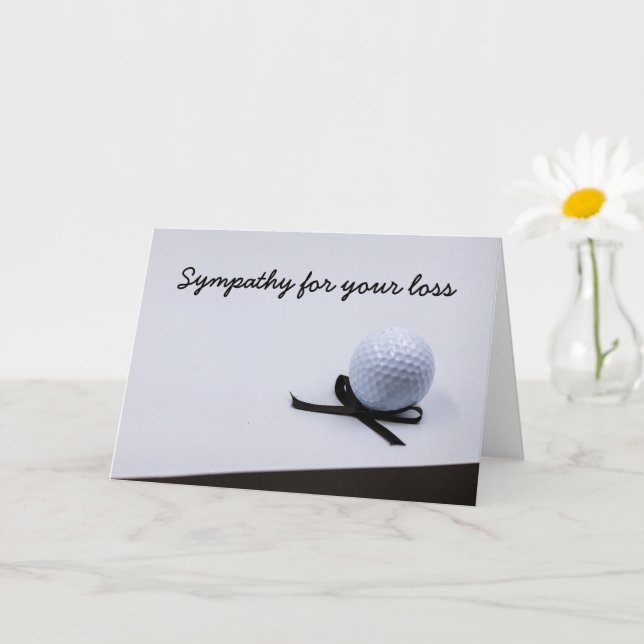 Carte de condoléances pour golfer golf ballon ruba (Petite plante)