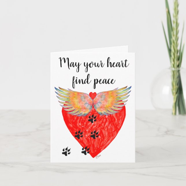 Carte de condoléances pour la perte de votre chat (Devant)