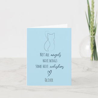 Carte de condoléances pour la perte d'un chat avec