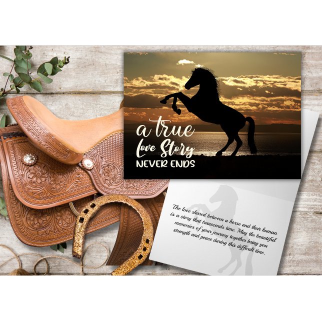 Carte de condoléances pour la perte d'un cheval Li (Créateur téléchargé)