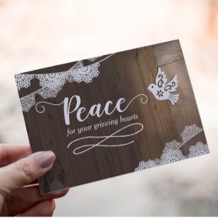 Carte de condoléances pour les cœurs endeuillés