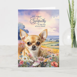 Carte de condoléances pour un Chihuahua fauve Cham