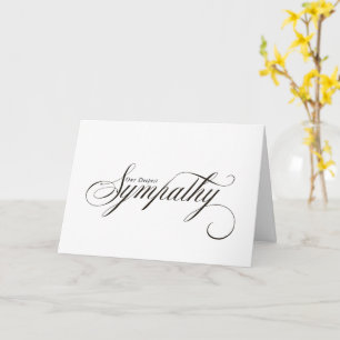 Carte de condoléances simple et élégante