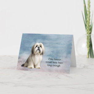 Carte de condoléances Tan Lhasa Apso en Sympathie