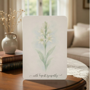Carte de condoléances Tuberose Aquarelle