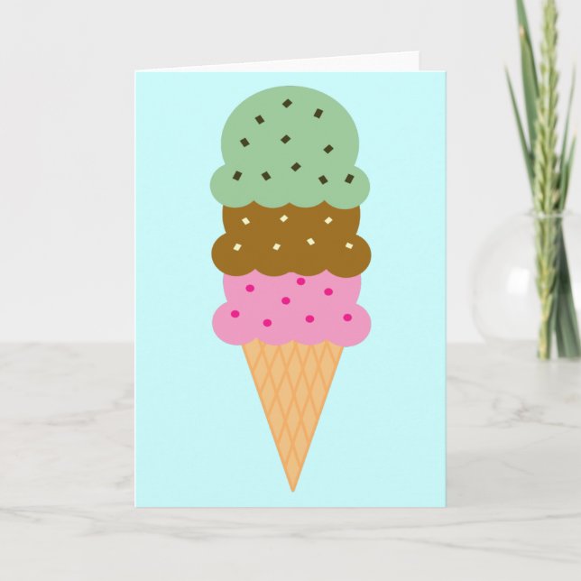 Carte de cône de crème glacée (Devant)