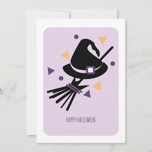 Carte de confettis Chapeau de Sorcière Joyeux Hall (Devant)
