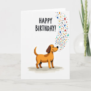 Carte de confettis d'animal joyeux