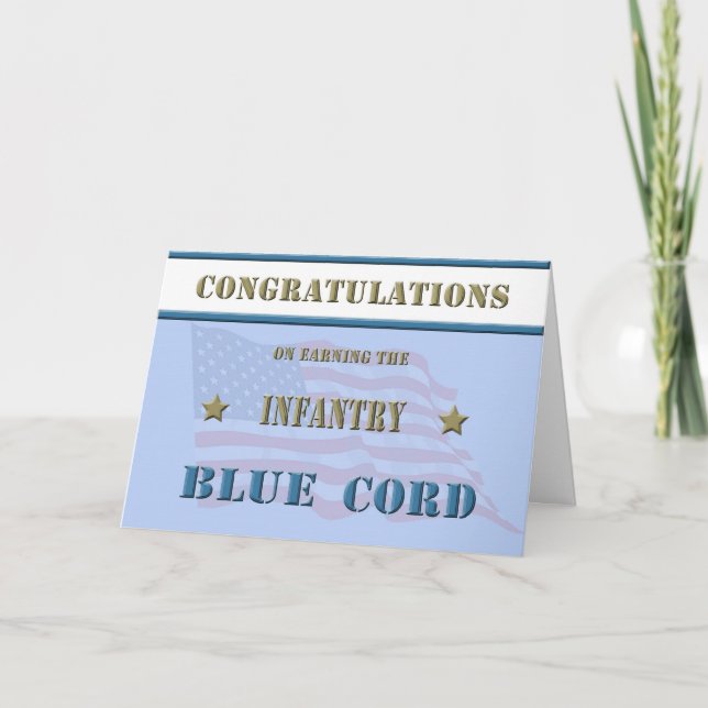 Carte de congratulation bleue (Devant)