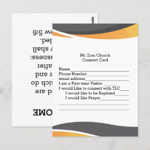 Carte de connexion client Church